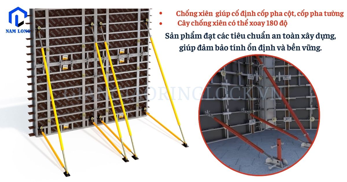 Tại sao nên sử dụng cây chống xiên giàn giáo?