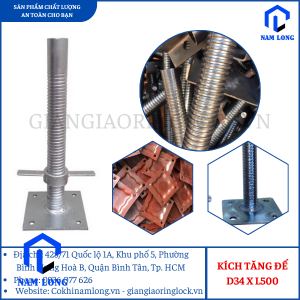 Kích Tăng Bằng D34 x L = 500 - Chân Kích Bằng d34