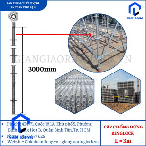 GIÀN GIÁO ĐĨA - CÂY CHỐNG ĐỨNG RINGLOCK L= 3M