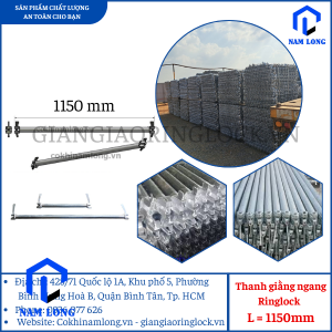 GIÀN GIÁO ĐĨA – Thanh giằng ngang Ringlock L=1150mm