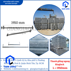 GIÀN GIÁO ĐĨA – Thanh giằng ngang Ringlock L=1950mm