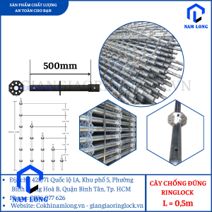 GIÀN GIÁO ĐĨA - CÂY CHỐNG ĐỨNG RINGLOCK L= 0,5M