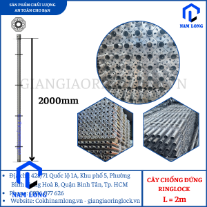 GIÀN GIÁO ĐĨA RINGLOCK - CÂY CHỐNG ĐỨNG RINGLOCK L= 2M