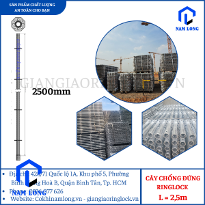 GIÀN GIÁO ĐĨA - CÂY CHỐNG ĐỨNG RINGLOCK L= 2,5M