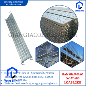 MÂM GIÀN GIÁO - SÀN THAO TÁC 360X1600 LOẠI 9KG