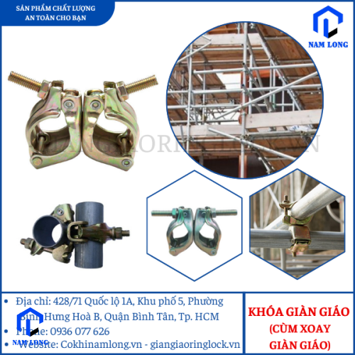 KHÓA GIÀN GIÁO – CÙM XOAY GIÀN GIÁO CHẤT LƯỢNG CAO