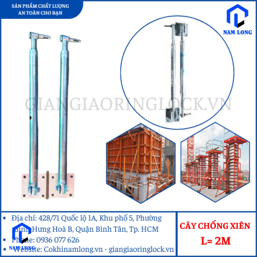 CÂY CHỐNG XIÊN CỐP PHA 2M – CHỐNG XIÊN GIÁ TỐT 